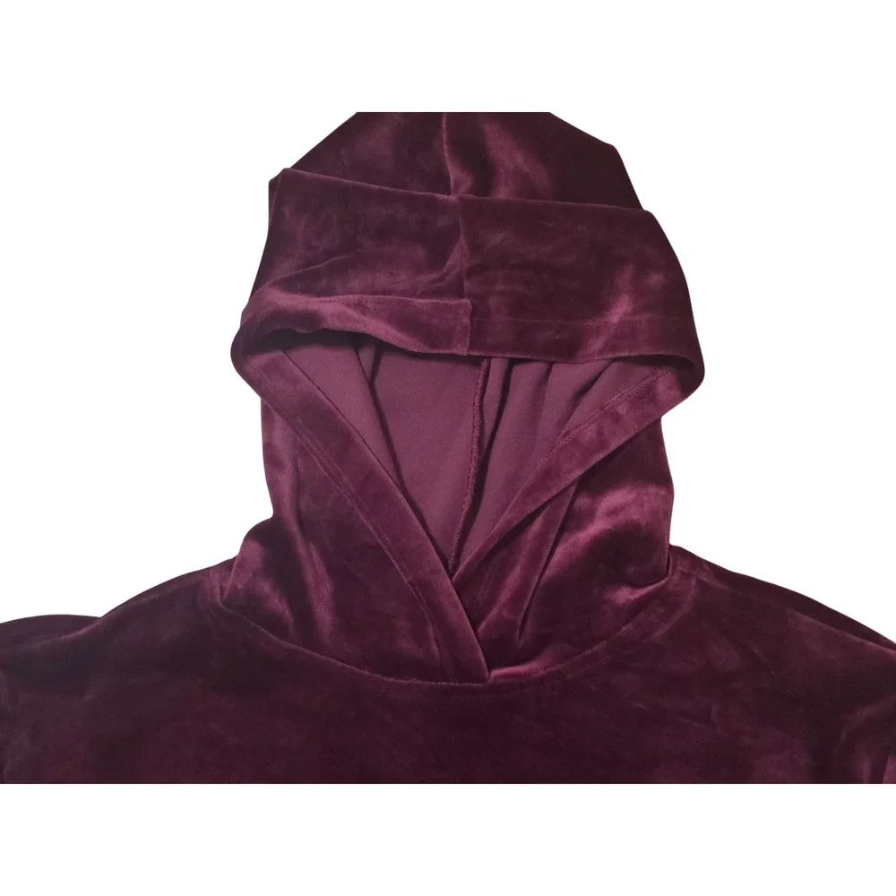 Justice Active Girls' Size 12 Purple Velour Softball Hoodie Glitter‎ Stripes